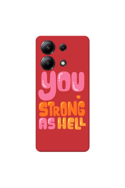 Other Xiaomi Redmi Note 13 4G You are Love Strong Red Colored Silicone TPU Θήκη