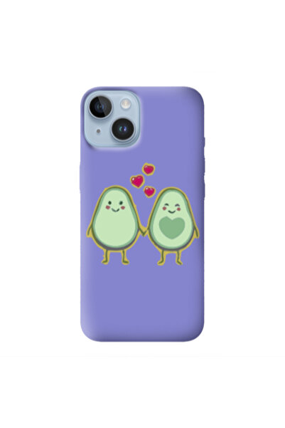 Other Apple iPhone 14 Avocados Purple Colored Silicone TPU Θήκη
