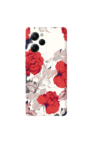 Other Xiaomi Poco X5 Pro Red Flowers Transparent Silicone TPU Θήκη