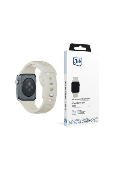 3MK Λουράκι Σιλικόνης με Πόρπη Μπεζ (Apple Watch 44/45/46mm/Ultra 49mm)