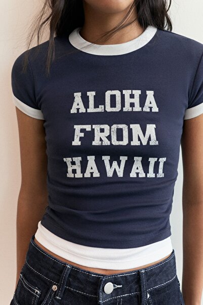 Pull & Bear Lilo & Stitch regular tişört