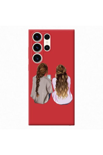 Other Samsung S24 Ultra Friends Red Colored Silicone TPU Θήκη