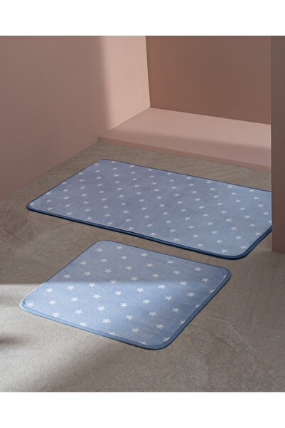 Madame Coco Félicité Starry 2-Piece Bath Mat - Blue