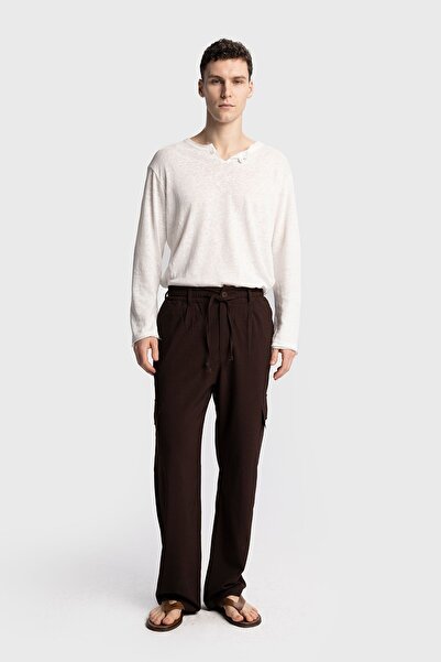 Hiccup GIESTO Pantaloni tricot bărbați din bumbac, croi drept