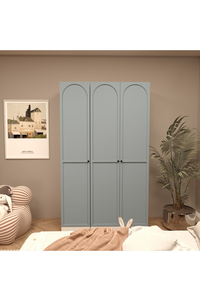 klubeconcept Klube Concept Özel Tasarım Lüks Genç Odası 3 Kapaklı Gardırop 80...