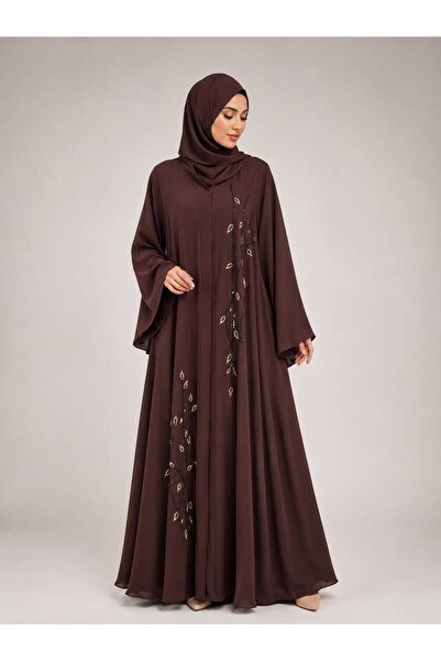 Ophelia Handmade Luxury Abaya with Matching Hijab – Premium Dubai Style Hand-...