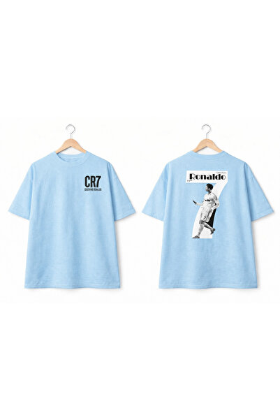 VODEXA Men's Oversize T-Shirt Number 7 Printed 100% Cotton T-Shirt Comfortabl...