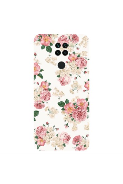 Other Xiaomi Redmi Note 9 Pink Flowers 2 Transparent Silicone TPU Θήκη