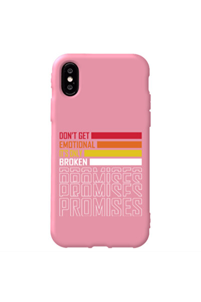 Other Apple iPhone Xs Max Dont Get Emotional Pink Colored Silicone TPU Θήκη