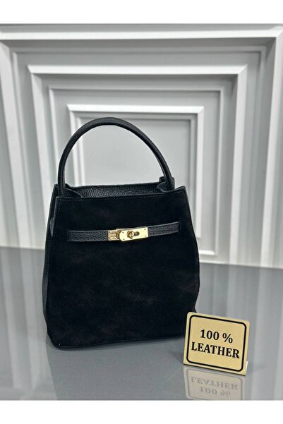 çkn sedat çakan çanta & fular & aksesuar Genuine Suede Leather Women's Hand S...