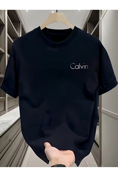 86033 Minimalist Style Men'S Round Neck T-Shirt, Summer Pure Breathable Style...