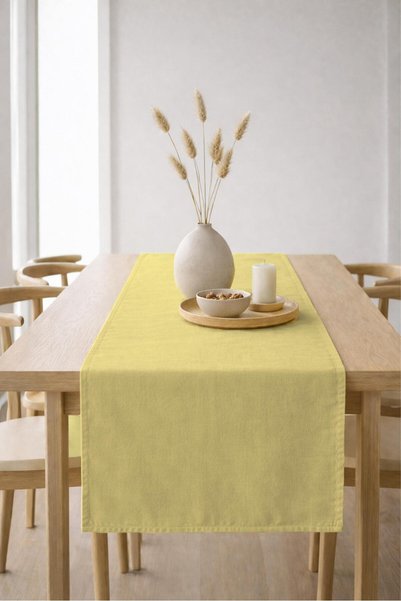 Original Co Organic Raw Linen Table Runner 40X150 cm - Buldan Woven Linen Decorative Tablecloth