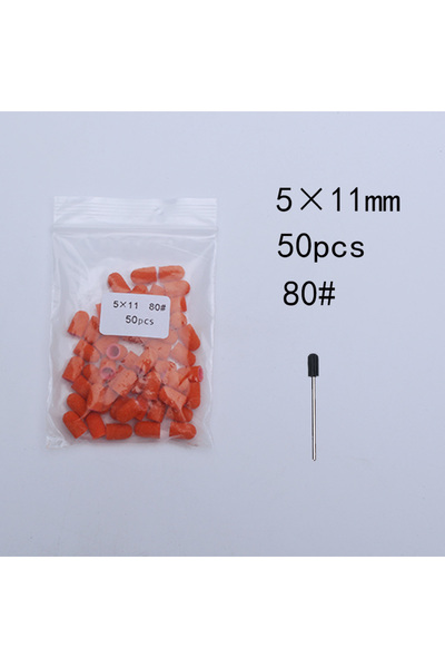 Choice49 5x11 80-Orange 50Pcs Nail Sanding Caps with Pedicure Block – Electri...