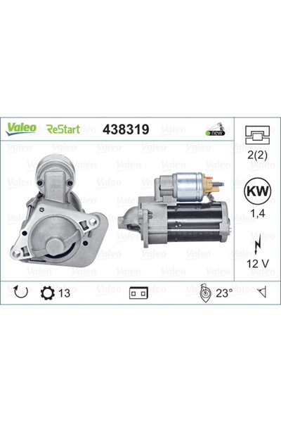 VALEO Electromotor (12v 1 4kw Nouă cu Garanție) Dacia Dokker Duster Lodgy Log...