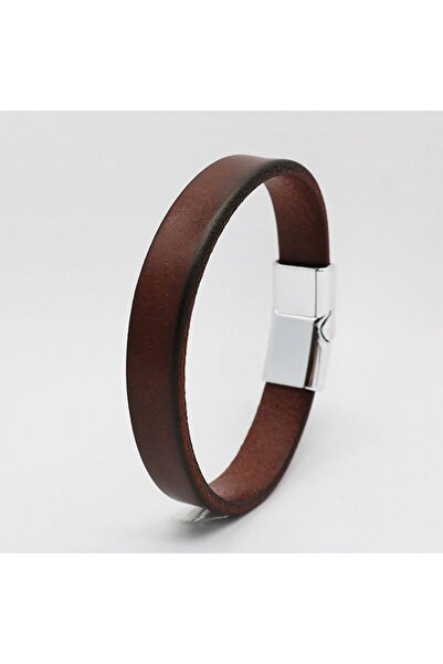 Choice1 Khaki Simple Vintage Cowhide Leather Bracelet for Men Versatile Creat...