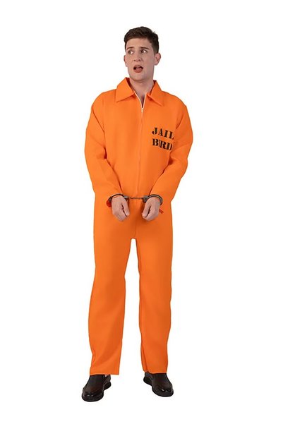 GGEROU Men's Cool Prisoner Uniform Costume,Orange Prisoner Costume Men, Orange Prisoner Jumpsuit, Prison Outfit Men, Convict Costume