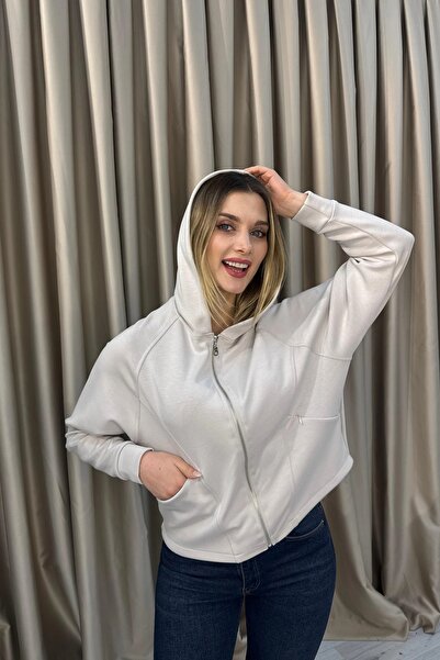 Veni Life Women's Relaxed Fit Zippered Hooded Sweatshirt