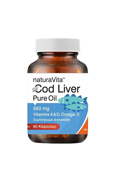 NATURA VITA Λάδι Συκωτιού Μπακαλιάρου 550mg 60 Κάψουλες