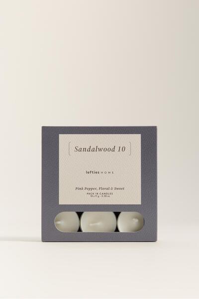 LEFTIES Pack 18 adet Sandalwood kokulu küçük mum