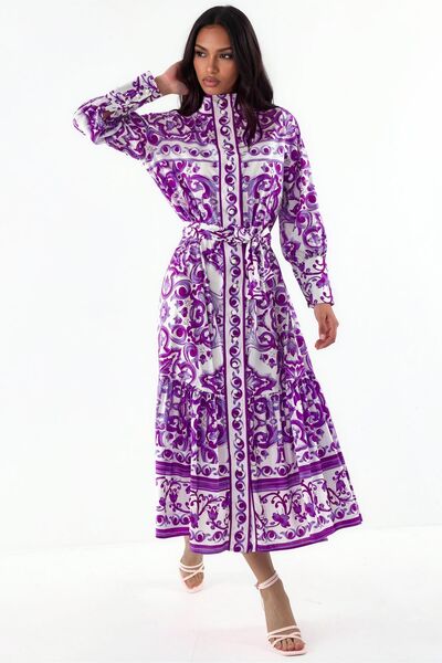Hiccup MSN Rochie Maxi Cu Imprimeu Paisley Și Guler Cămașă