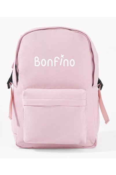 Bonfino حقيبة ظهر مدرسية، جيب أمامي، جيوب جانبية، أحزمة كتف قابلة للتعديل، غط...