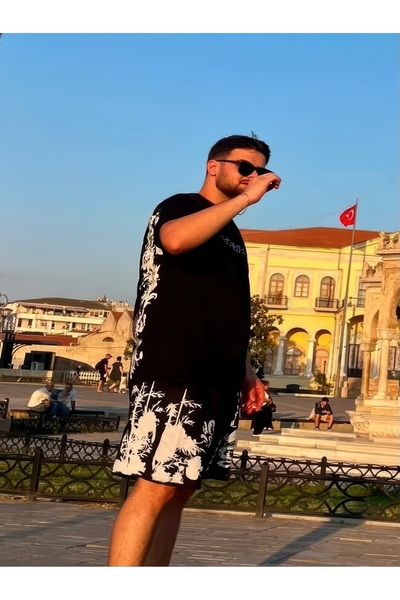 Flood Of Style Tricou Y2K unisex de vară Bermuda Set de tricouri de vară pent...