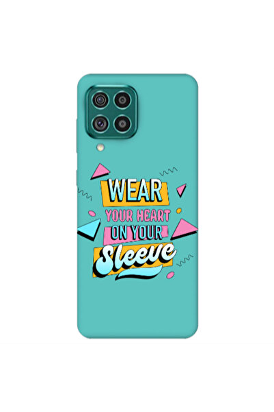 Other Samsung A22 4G Wear Your Heart Turquoise Colored Silicone TPU Θήκη