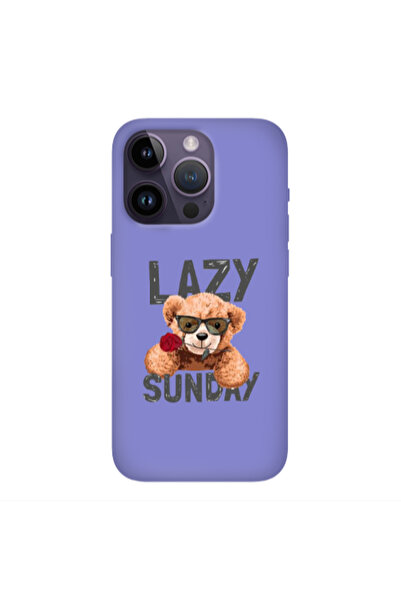 Other Apple iPhone 14 Pro Lazy sunday Purple Colored Silicone TPU Θήκη