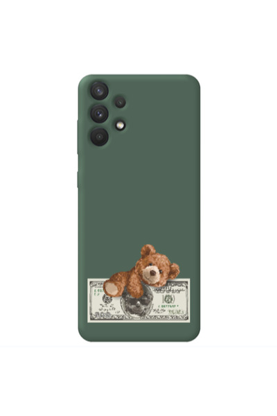Other Samsung A32 4G Money Style Dark Green Colored Silicone TPU Θήκη