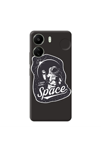 Other Xiaomi Redmi 13C I need more spacee Black Colored Silicone TPU Θήκη