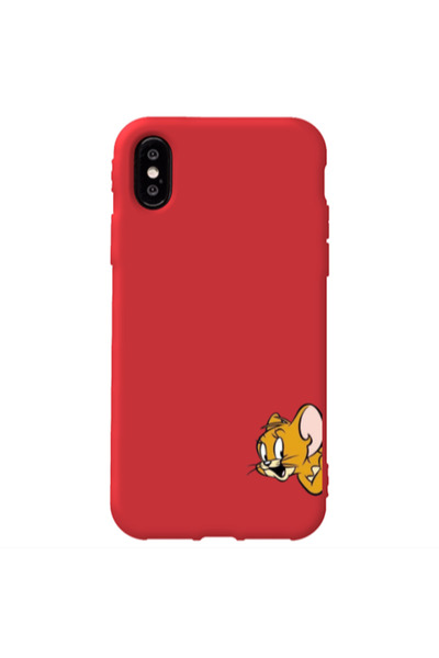 Other Apple iPhone Xs Max Jerry 2 Red Colored Silicone TPU Θήκη