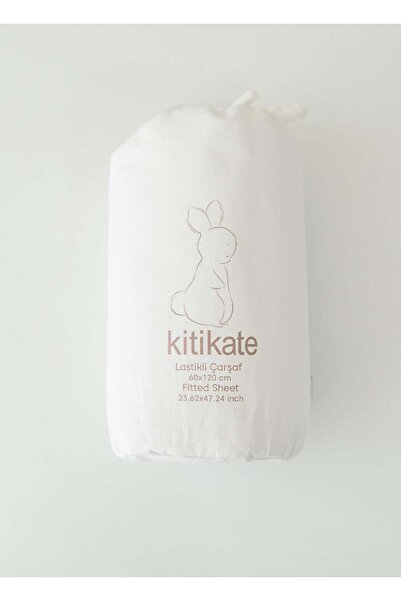 kitikate ملاءة سرير زين بيبي باللون الأبيض