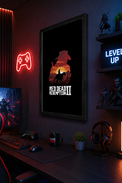 Charmbi Red Dead Redemption 2 15x21 Дървена рамка Аниме постер Подаръчна карт...
