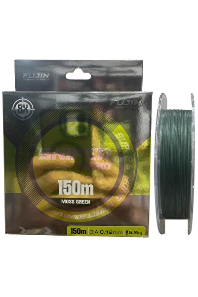 Fujin Sniper 8x 150mt 0.12mm 5.2kg İp Örgü Misina Koyu Yeşil