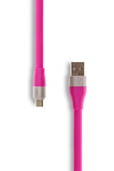 OEM Επίπεδο καλώδιο USB 2.0 σε micro USB, 1.2μ, Φούξια (1018.025)