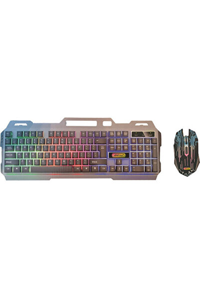 Andowl Q-808 Σετ πληκτρολογίου gaming με φωτισμό RGB και ποντίκι (Αγγλικό US)...