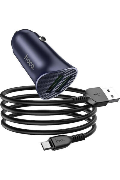 hoco. Hoco Z39 Φορτιστής Αυτοκινήτου 18W με Θύρες: 2xUSB με Καλώδιο Micro-USB...