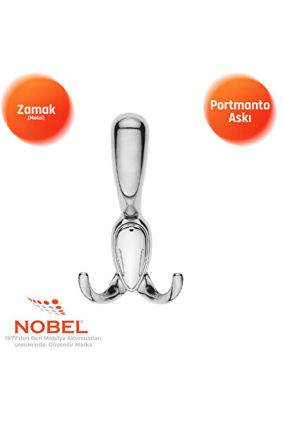Nobel Aris Portmanto Askısı, Metal Vestiyer Askısı, 80 Gr, Dolap ve Duvar Ask...