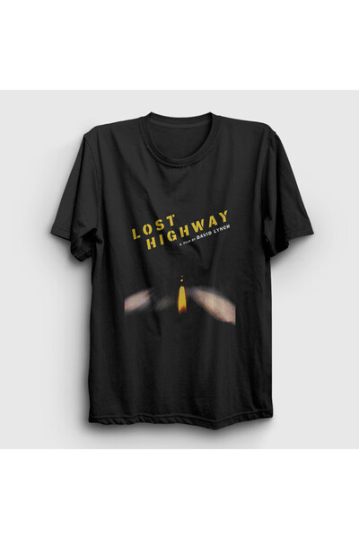 ZOKAWEAR Ουνισέξ Μαύρη Αφίσα Ντέιβιντ Λιντς Μπλουζάκι  "Χαμένος Αυτοκινητόδρο...