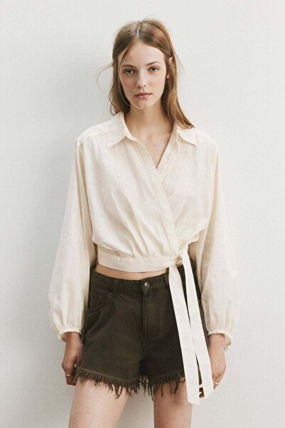H&M Cotton wrap shirt