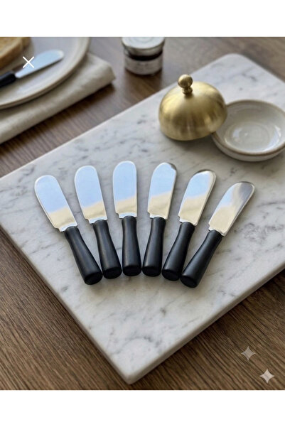 Dia Breakfast Knife Set Black Handle Set of 6 Presentation Knife