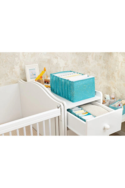 lowell home منظم أدراج الأطفال أكورديون كبير (أخضر) - 04089