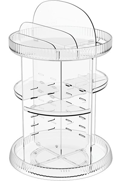 Arabest 360° Rotating Makeup Organizer for Countertop,Adjustable Spinning Ski...