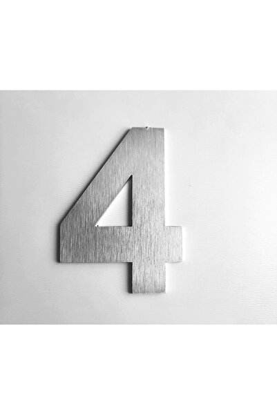 GENDEC Kapı, Daire,Bina, Numarası 8 cm No:4 fırça desen PASLANMAZ ÇELİK METAL...