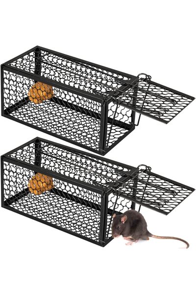Arabest 2-Pack Humane Rat Trap,Mouse,Rat,Chipmunk,Squirrel Cage for Small Rod...