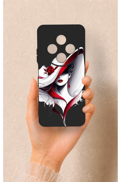 Vip Case Redmi 14C Compatible Mademoiselle Patterned Silicone Case