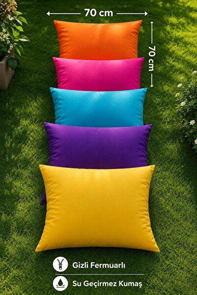 KOMODO SPORT Su Geçirmez Bahçe &Yer Minder Kıılıfı 70*70 cm 5 adet (Sadece Kı...