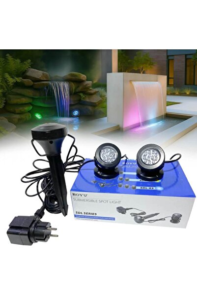 Boyu Lampa exterior cu senzor de lumina 2 spoturi led submersibile