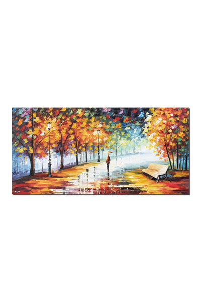 artnova Tablou gigant pictat manual, Pe drumul meu, 140x70cm ulei pe panza in...