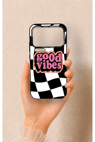 Vip Case Mi 17 Pro Max Uyumlu Black Good Vibes Desenli Silikon Kılıf